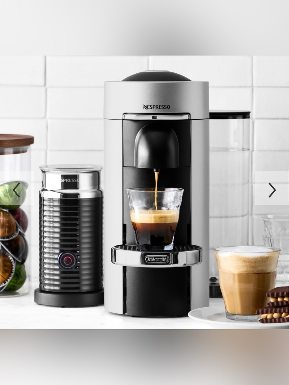 Nespresso VertuoPlus Deluxe Coffee Maker & Espresso Machine By De'Longhi